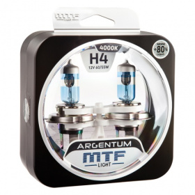 Купить галогеновые лампы Лампа MTF Light Argentum +80% H4 в Череповце