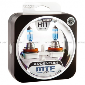 Купить галогеновые лампы Лампа MTF Light Argentum +80% H11 в Череповце