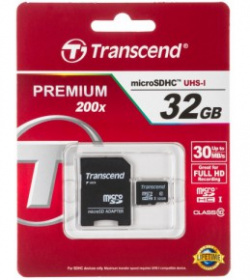 Купить карты памяти Карта MicroSD 32Gb Transcend 30Mb/s в Череповце